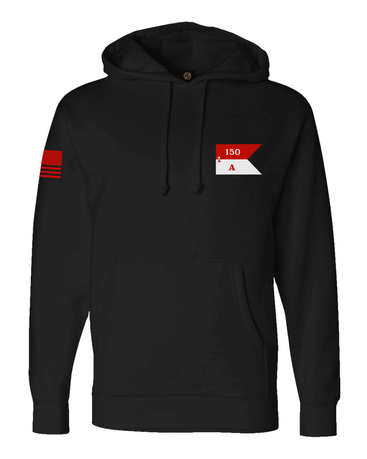 F400: "Apache" Everyday Hoodie (WV ARNG: A Troop, 1-150th CAV) UTD Reloaded Gear Co. S Black Pullover