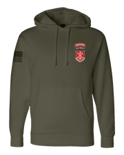 F400: "Assassins" Everyday Hoodie (US Army, A Co 52nd BEB) UTD Reloaded Gear Co. S OD Green Pullover