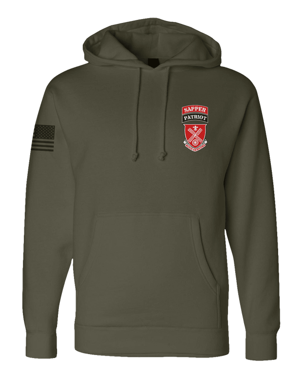 F400: "Assassins" Everyday Hoodie (US Army, A Co 52nd BEB) UTD Reloaded Gear Co. S OD Green Pullover