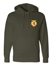 F400: "Carnage" Everyday Hoodie (US Army, C Batt, 1-57 ADAR) UTD Reloaded Gear Co. S OD Green Pullover