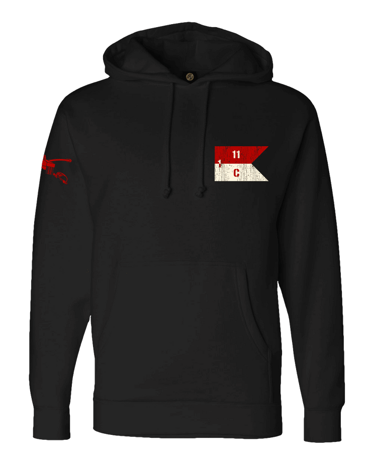 F400: "Cold Steel" Everyday Hoodie (US Army, 1st Squadron, 11th Armored Cavalry Regiment) UTD Reloaded Gear Co. S Black Pullover