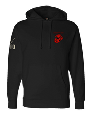 F400: "Det Kigali" Everyday Hoodie (USMC MSG Det Kigali) UTD Reloaded Gear Co. S Black Pullover