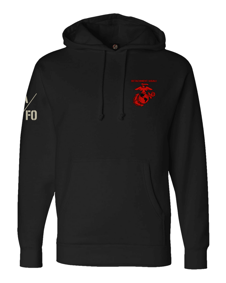 F400: "Det Kigali" Everyday Hoodie (USMC MSG Det Kigali) UTD Reloaded Gear Co. S Black Pullover