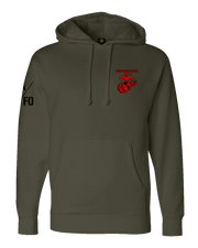 F400: "Det Kigali" Everyday Hoodie (USMC MSG Det Kigali) UTD Reloaded Gear Co. S OD Green Pullover