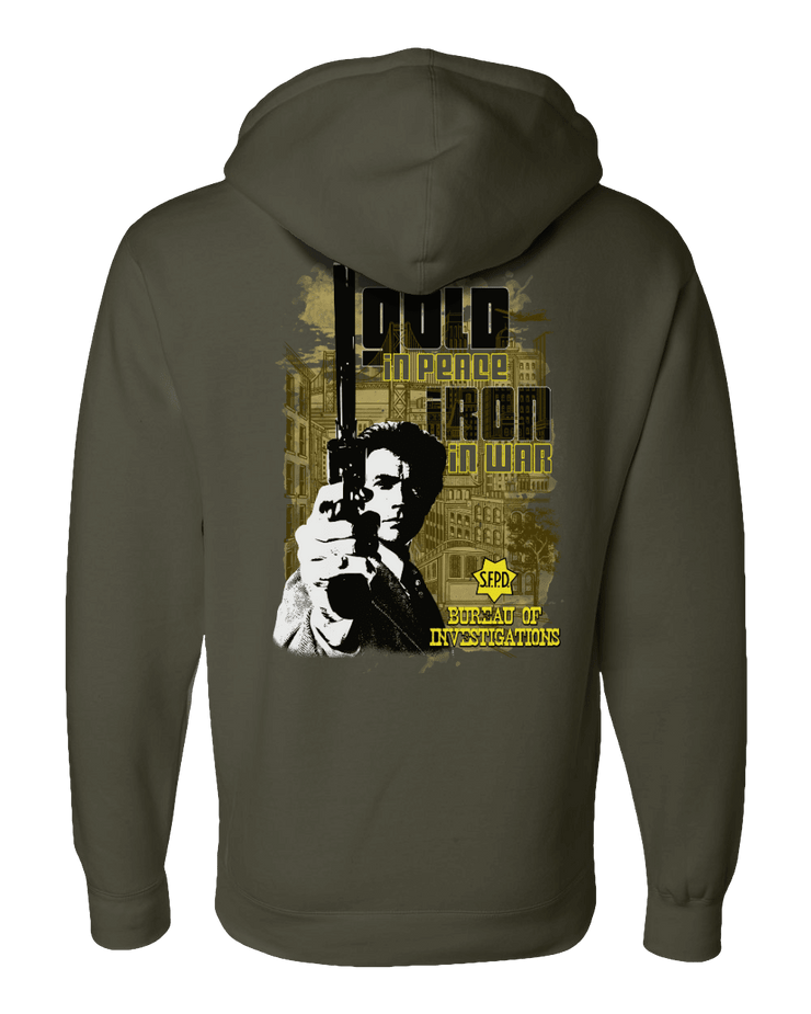 F400: "Gold in Peace, Iron in War" Everyday Hoodie (SFPD Bureau of Investigations) UTD Reloaded Gear Co. 