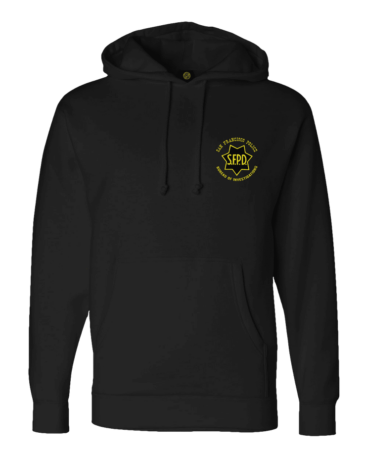 F400: "Gold in Peace, Iron in War" Everyday Hoodie (SFPD Bureau of Investigations) UTD Reloaded Gear Co. S Black Pullover
