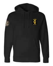 F400: "Integrity, Service, Pride" Everyday Hoodie (Illinois State Troopers, CC 144) UTD Reloaded Gear Co. S Black Pullover