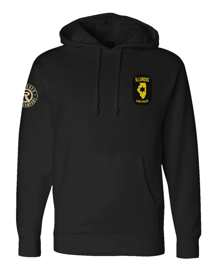 F400: "Integrity, Service, Pride" Everyday Hoodie (Illinois State Troopers, CC 144) UTD Reloaded Gear Co. S Black Pullover