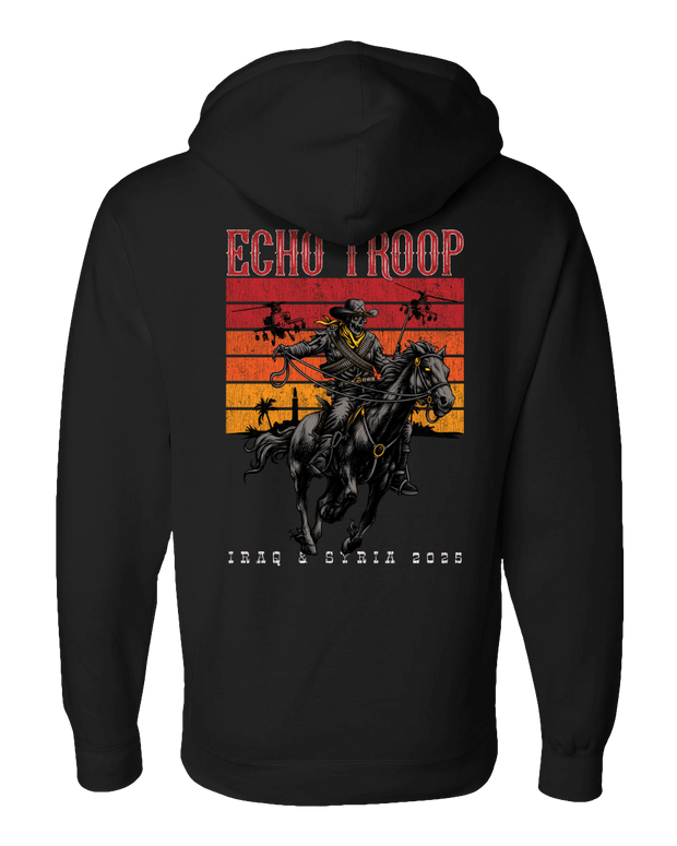 F400: "Iron Horse" Everyday Hoodie (US Army, E Troop, 2-17 ACS) UTD Reloaded Gear Co. 