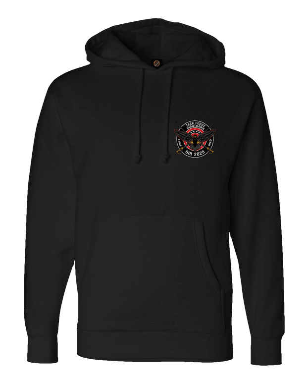 F400: "Iron Horse" Everyday Hoodie (US Army, E Troop, 2-17 ACS) UTD Reloaded Gear Co. S Black Pullover