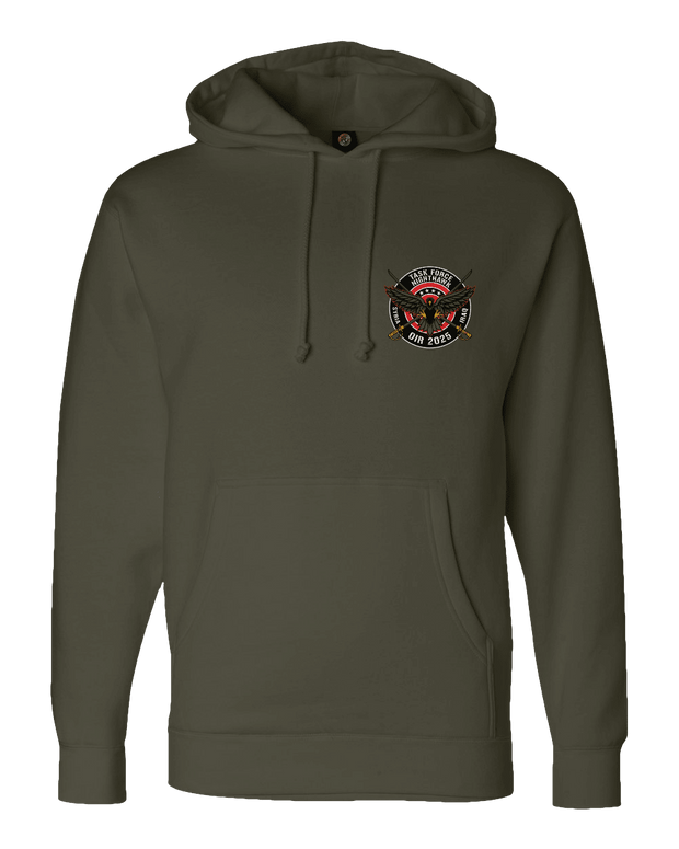 F400: "Iron Horse" Everyday Hoodie (US Army, E Troop, 2-17 ACS) UTD Reloaded Gear Co. S OD Green Pullover