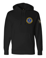 F400: "Justitia ad Rupturam" Everyday Hoodie (USMC OCP-OMC) UTD Reloaded Gear Co. S Black Pullover