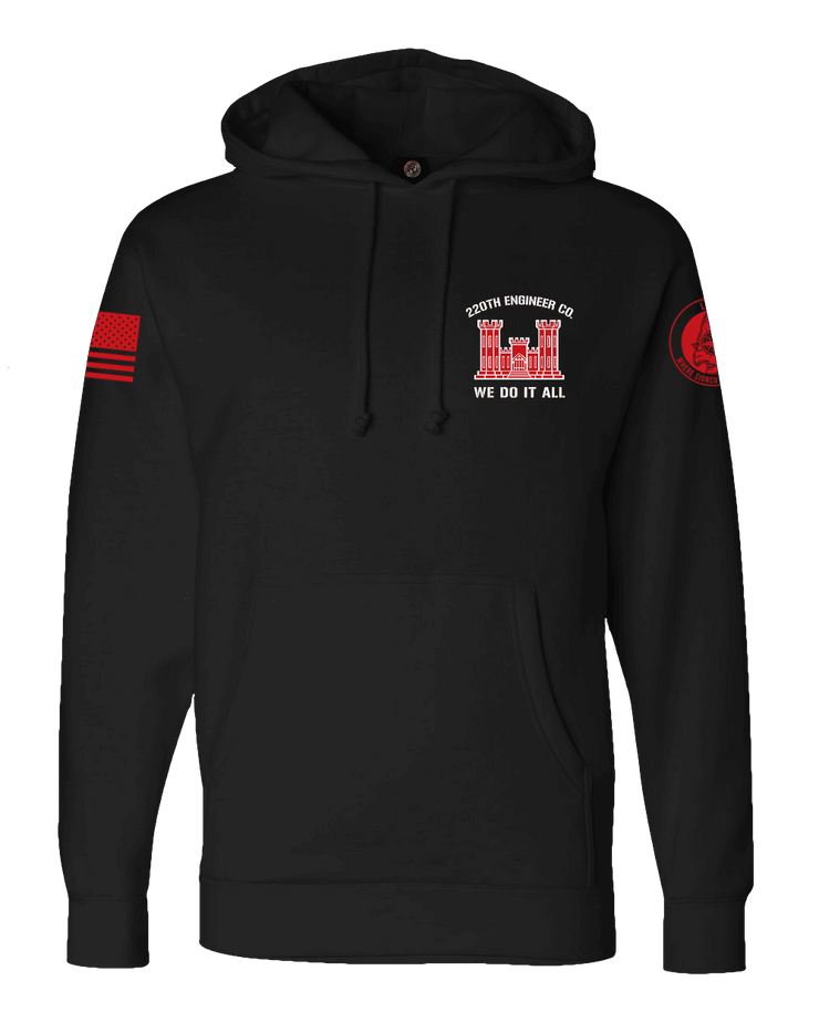 F400: "Mud Dogs" Everyday Hoodie (1st Plt, 220th Engineer Co.) UTD Reloaded Gear Co. S Black Pullover