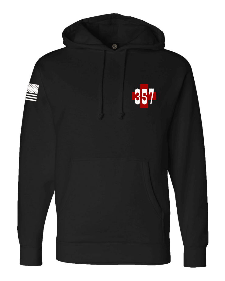 F400: "Simul Salvamus" Everyday Hoodie (US Army 357th FRSD) UTD Reloaded Gear Co. S Black Pullover
