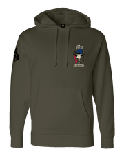 F400: "Skeleton Crew" Everyday Hoodie (WY ARNG 307th Engineers) UTD Reloaded Gear Co. S OD Green Pullover