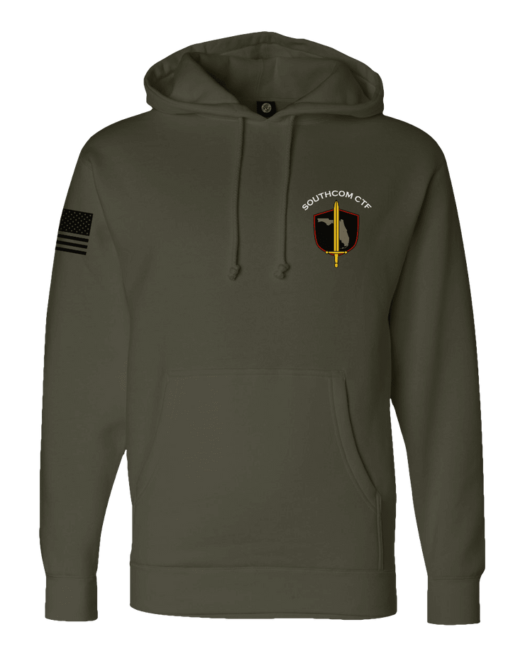 F400: "SOUTHCOM CTF" Everyday Hoodie (Counter Threat Finance) UTD Reloaded Gear Co. S OD Green Pullover