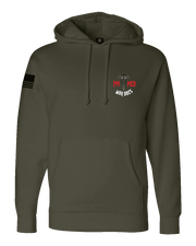 F400: "War Docs" Everyday Hoodie w/Flag (USAR 144 MCD) UTD Reloaded Gear Co. S OD Green Pullover