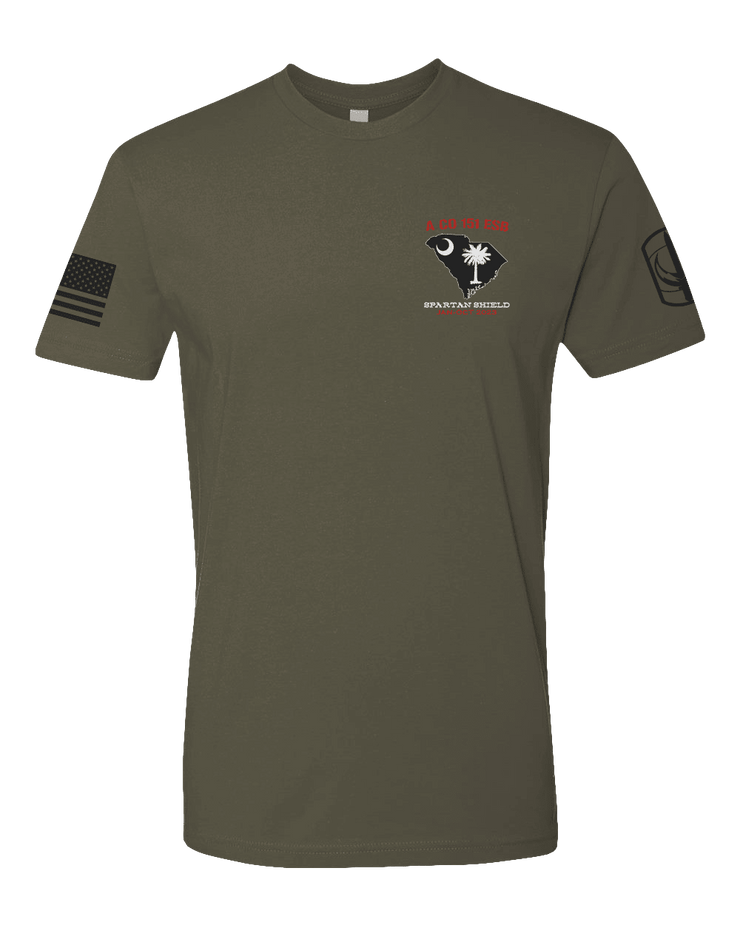 T100: "Alpha Dawgs" Classic Cotton T-shirt (US Army, A Co, 151 ESB) UTD Reloaded Gear Co. S OD Green 