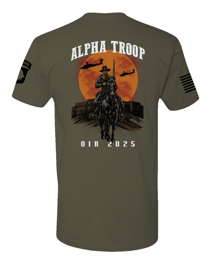 T100: "Alpha Troop" Classic Cotton T-shirt (US Army, 2-17 CAV) UTD Reloaded Gear Co. 