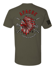 T100: "Apache" Classic Cotton T-shirt (WV ARNG: A Troop, 1-150th CAV) UTD Reloaded Gear Co. 