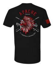 T100: "Apache" Classic Cotton T-shirt (WV ARNG: A Troop, 1-150th CAV) UTD Reloaded Gear Co. 