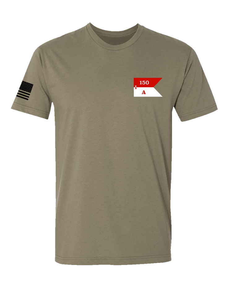 T100: "Apache" Classic Cotton T-shirt (WV ARNG: A Troop, 1-150th CAV) UTD Reloaded Gear Co. S Army OCP Tan 