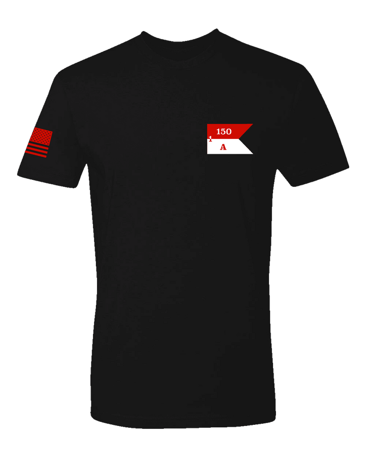 T100: "Apache" Classic Cotton T-shirt (WV ARNG: A Troop, 1-150th CAV) UTD Reloaded Gear Co. S Black 