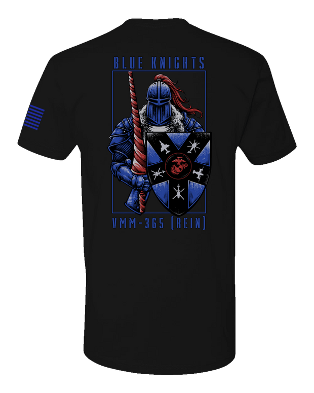 T100: "Blue Knights" Classic Cotton T-shirt (USMC VMM-365 (REIN)) UTD Reloaded Gear Co. 