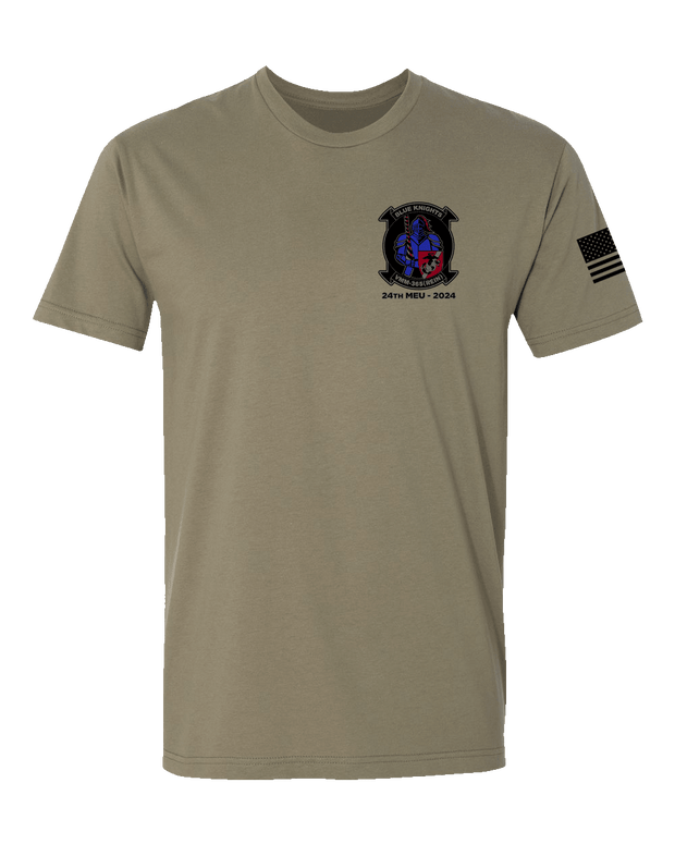 T100: "Blue Knights" Classic Cotton T-shirt (USMC VMM-365 (REIN)) UTD Reloaded Gear Co. S Army OCP Tan 