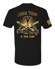 T100: "Cobra Troop" Classic Cotton T-shirt (C Troop, 2-104 CAV) UTD Reloaded Gear Co. 