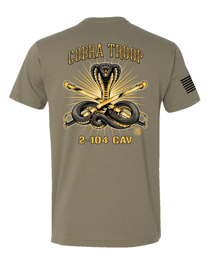 T100: "Cobra Troop" Classic Cotton T-shirt (C Troop, 2-104 CAV) UTD Reloaded Gear Co. 