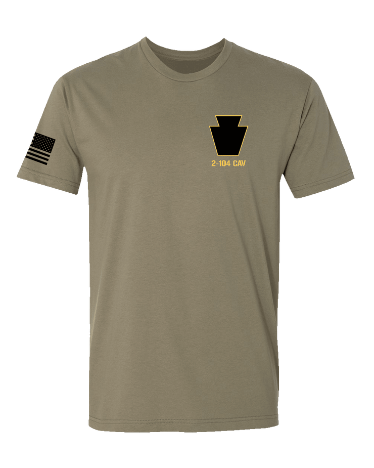 T100: "Cobra Troop" Classic Cotton T-shirt (C Troop, 2-104 CAV) UTD Reloaded Gear Co. S Army OCP Tan 