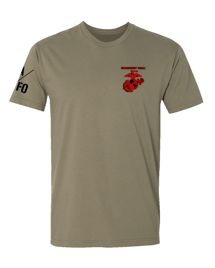 T100: "Det Kigali" Classic Cotton T-shirt (USMC MSG Det Kigali) UTD Reloaded Gear Co. S Army OCP Tan 