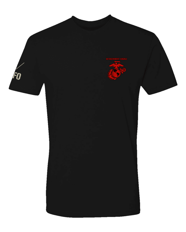 T100: "Det Kigali" Classic Cotton T-shirt (USMC MSG Det Kigali) UTD Reloaded Gear Co. S Black 