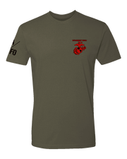 T100: "Det Kigali" Classic Cotton T-shirt (USMC MSG Det Kigali) UTD Reloaded Gear Co. S OD Green 