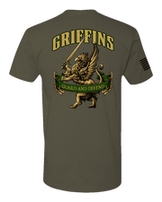 T100: "Griffins" Classic Cotton T-shirt (US Army, 535th MP BN) UTD Reloaded Gear Co. 