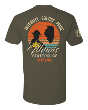 T100: "Integrity, Service, Pride" Classic Cotton T-shirt (Illinois State Troopers, CC 144) UTD Reloaded Gear Co. 
