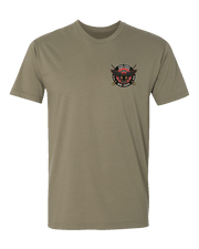 T100: "Iron Horse" Classic Cotton T-shirt (US Army, E Troop, 2-17 ACS) UTD Reloaded Gear Co. S Army OCP Tan 