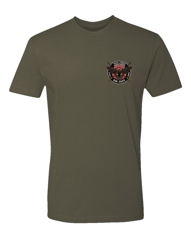 T100: "Iron Horse" Classic Cotton T-shirt (US Army, E Troop, 2-17 ACS) UTD Reloaded Gear Co. S OD Green 