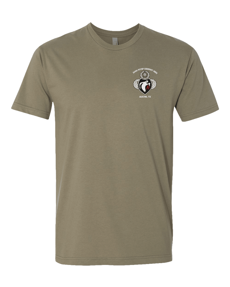 T100: "PSYOP Ghosts" Classic Cotton T-shirt (US Army, 344th PSYOP Co) UTD Reloaded Gear Co. S Army OCP Tan 