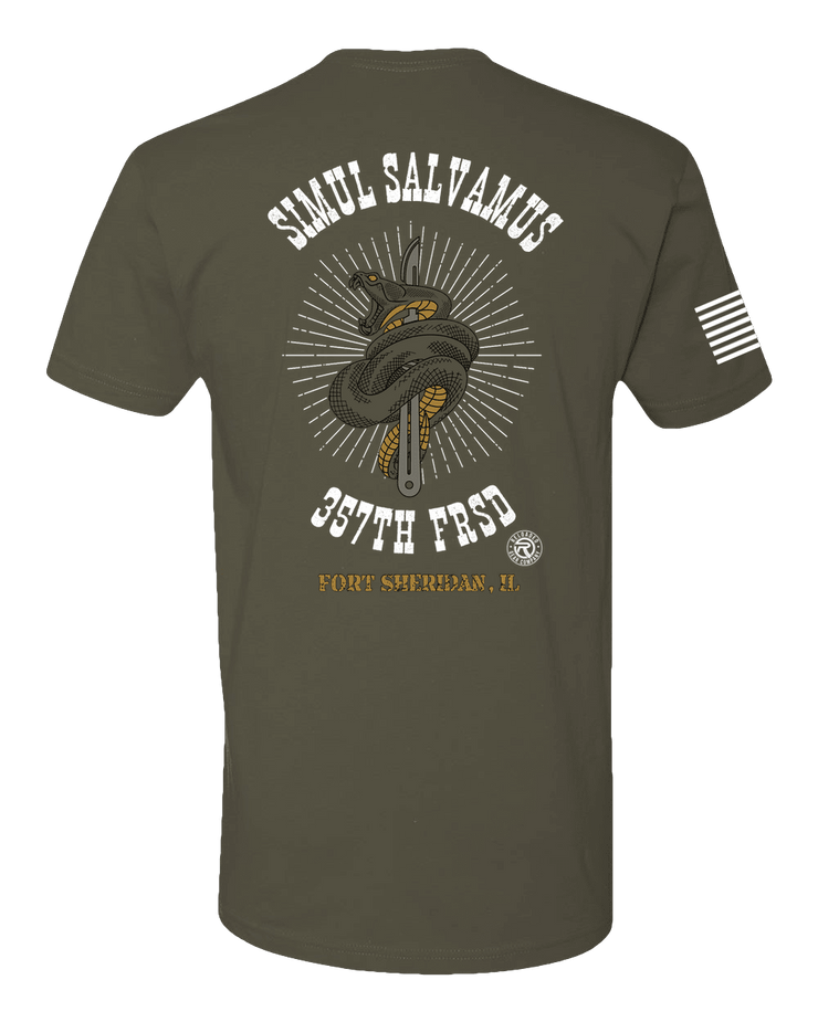T100: "Simul Salvamus" Classic Cotton T-shirt (US Army 357th FRSD) UTD Reloaded Gear Co. 
