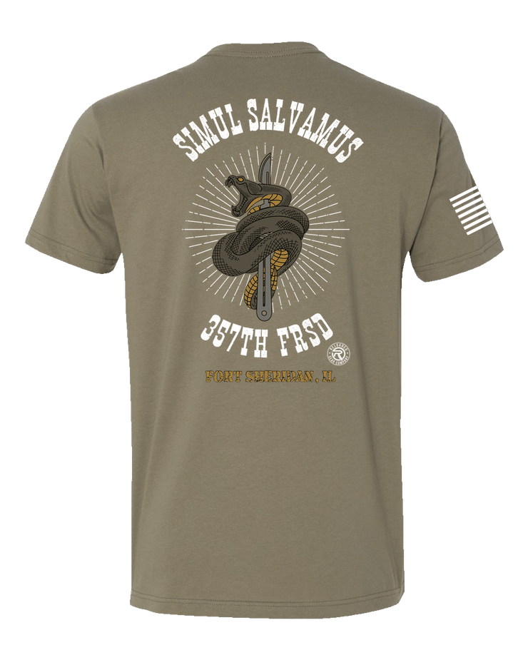 T100: "Simul Salvamus" Classic Cotton T-shirt (US Army 357th FRSD) UTD Reloaded Gear Co. 