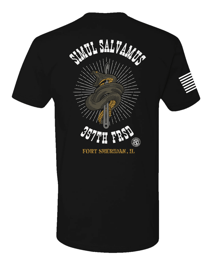 T100: "Simul Salvamus" Classic Cotton T-shirt (US Army 357th FRSD) UTD Reloaded Gear Co. 