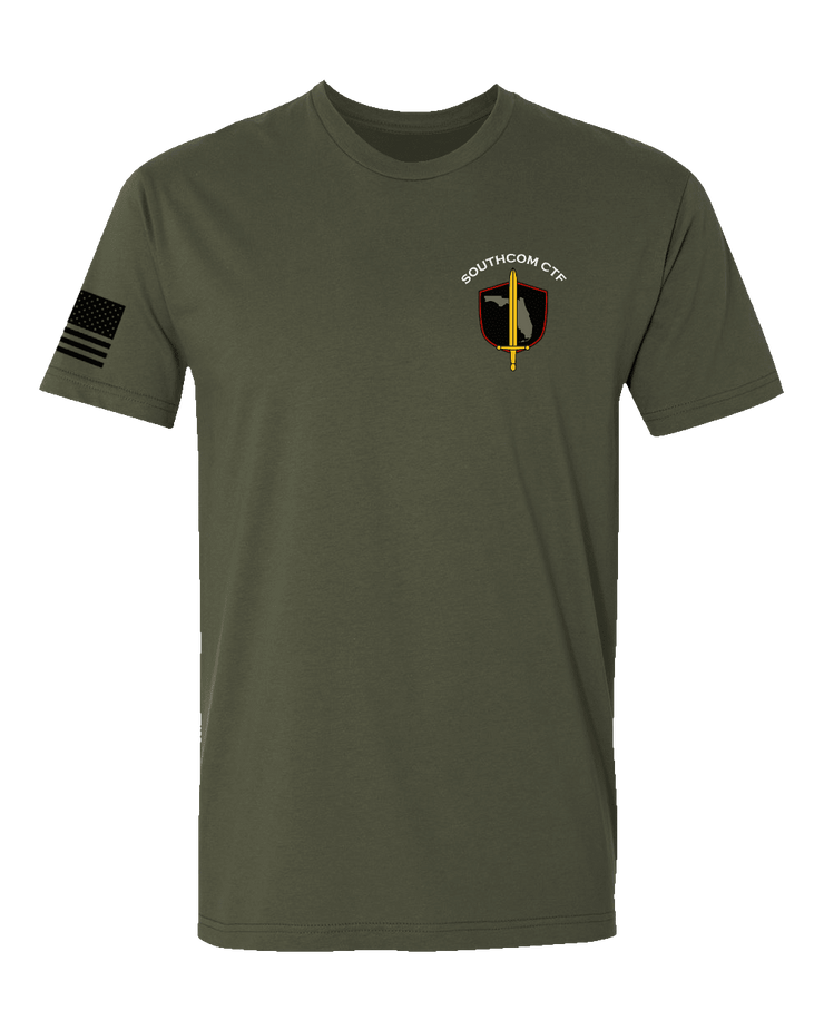 T100: "SOUTHCOM CTF" Classic Cotton T-shirt (Counter Threat Finance) UTD Reloaded Gear Co. S OD Green 