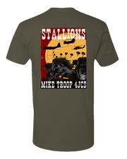 T100: "Stallions" Classic Cotton T-shirt (US Army, Mike Troop 4JCS) UTD Reloaded Gear Co. 