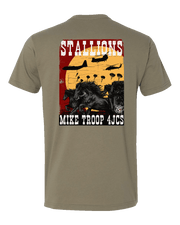 T100: "Stallions" Classic Cotton T-shirt (US Army, Mike Troop 4JCS) UTD Reloaded Gear Co. 