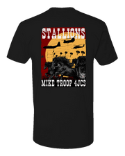 T100: "Stallions" Classic Cotton T-shirt (US Army, Mike Troop 4JCS) UTD Reloaded Gear Co. 