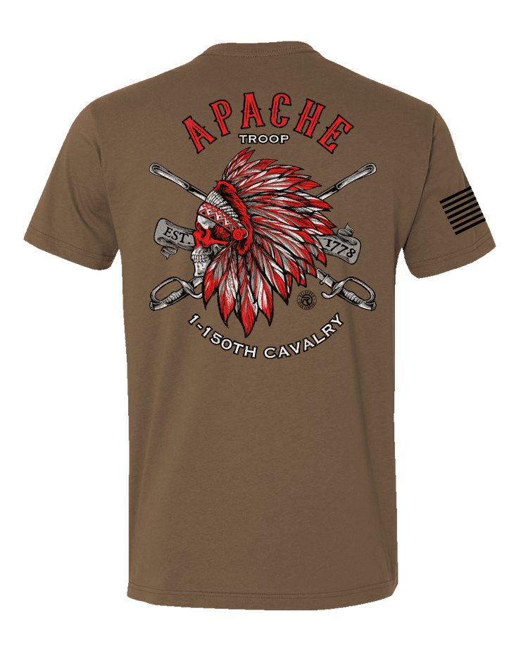 T150: "Apache" Eco-Hybrid Ultra T-shirt (WV ARNG: A Troop, 1-150th Cav) UTD Reloaded Gear Co. 