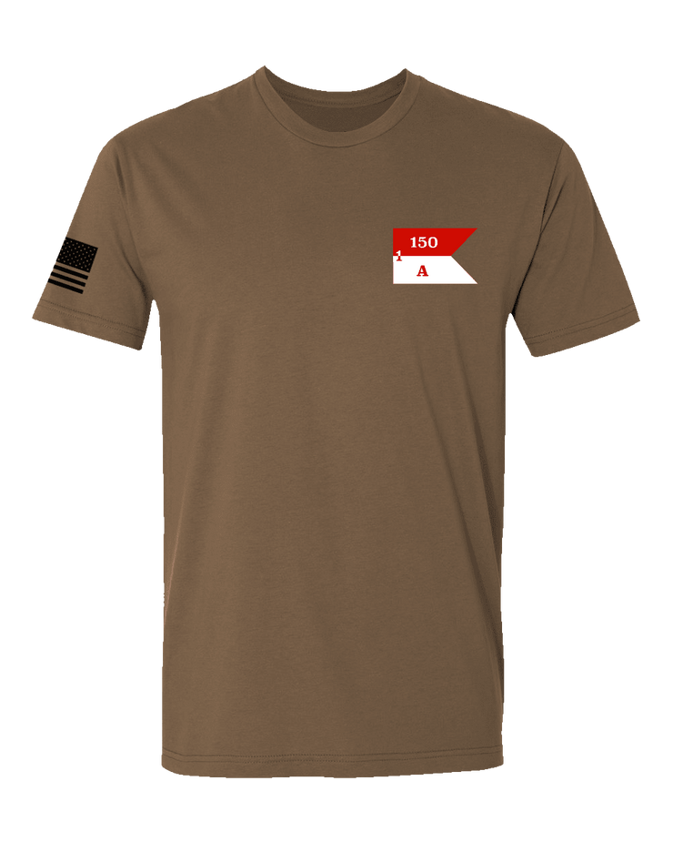 T150: "Apache" Eco-Hybrid Ultra T-shirt (WV ARNG: A Troop, 1-150th Cav) UTD Reloaded Gear Co. S Coyote Brown 