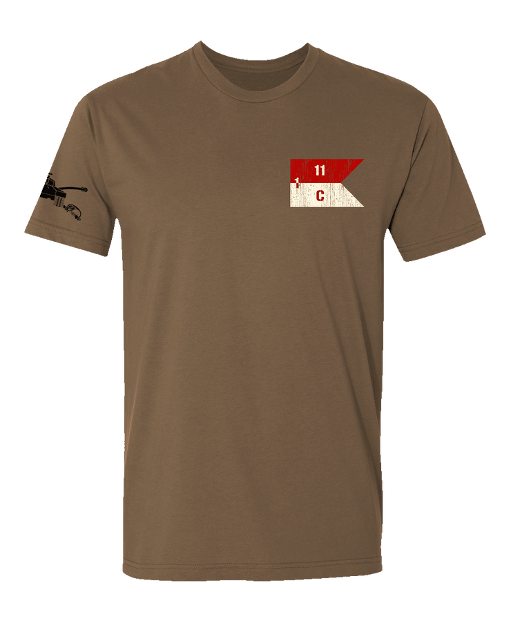 T150: "Cold Steel" Eco-Hybrid Ultra T-shirt (US Army, 1st Squadron, 11th Armored Cavalry Regiment) UTD Reloaded Gear Co. S Coyote Brown 